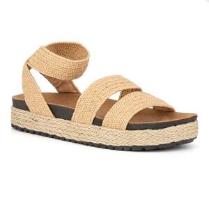 Olivia Miller Womens Open Toe Slingback Flatform Sandals Size 8